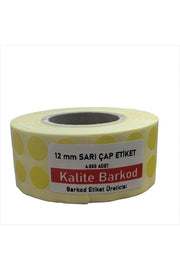 12 Mm Round Label 4.000 Pieces | Yellow