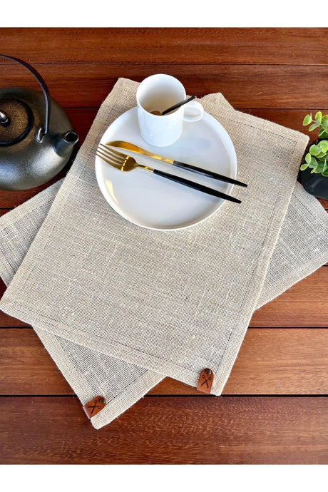 136x36cm Runner + 6 Pieces Rectangular Placemat Cover Set / Ranır Table Cloth Presentation Set - Swordslife