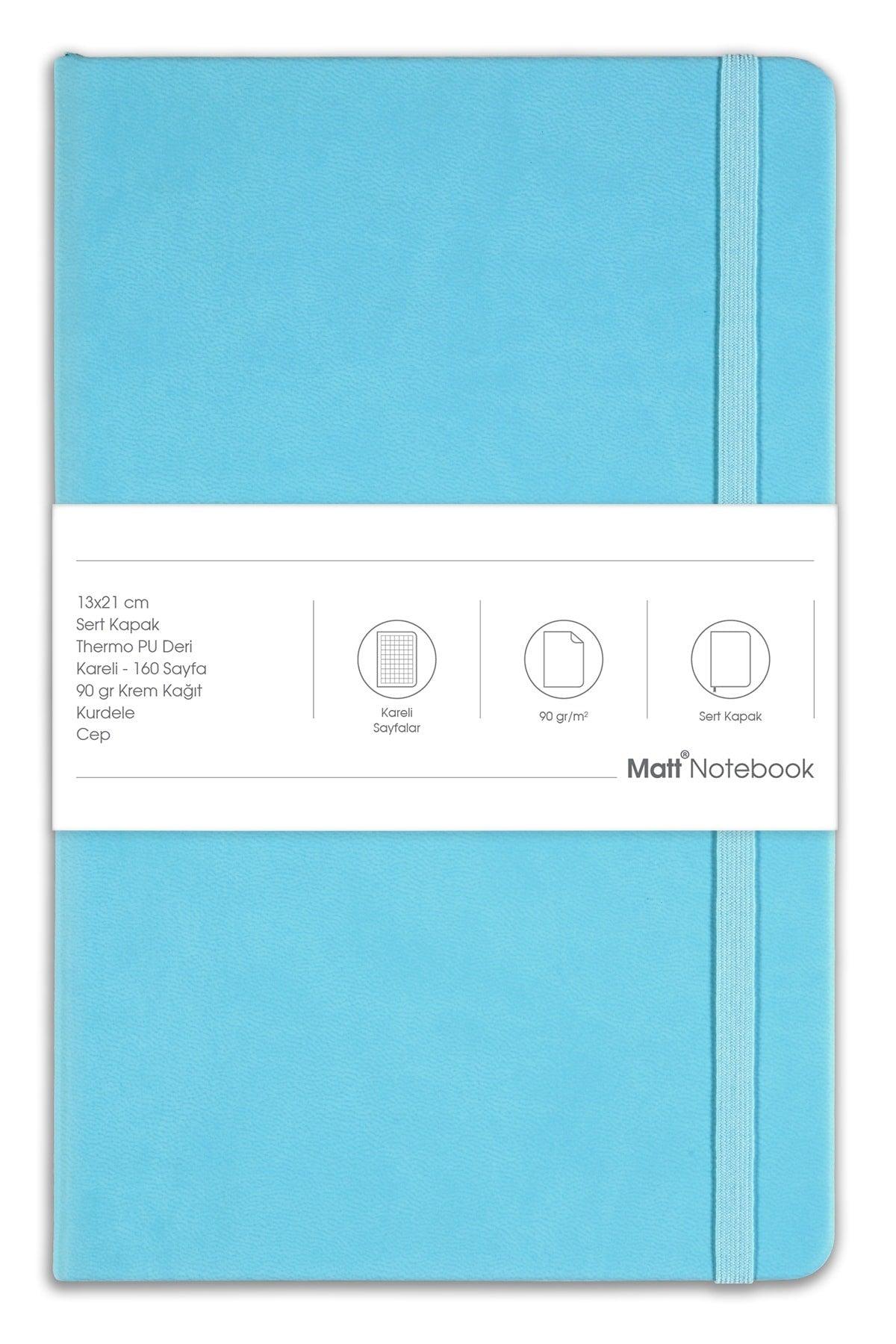 13x21 Elastic Notebook Checkered Blue