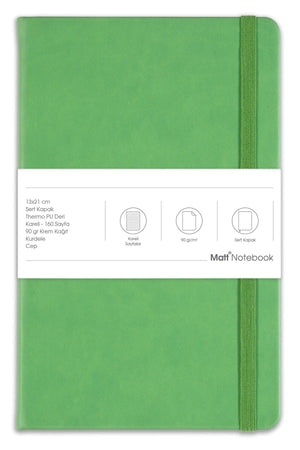 13x21 Elastic Notebook Square Green