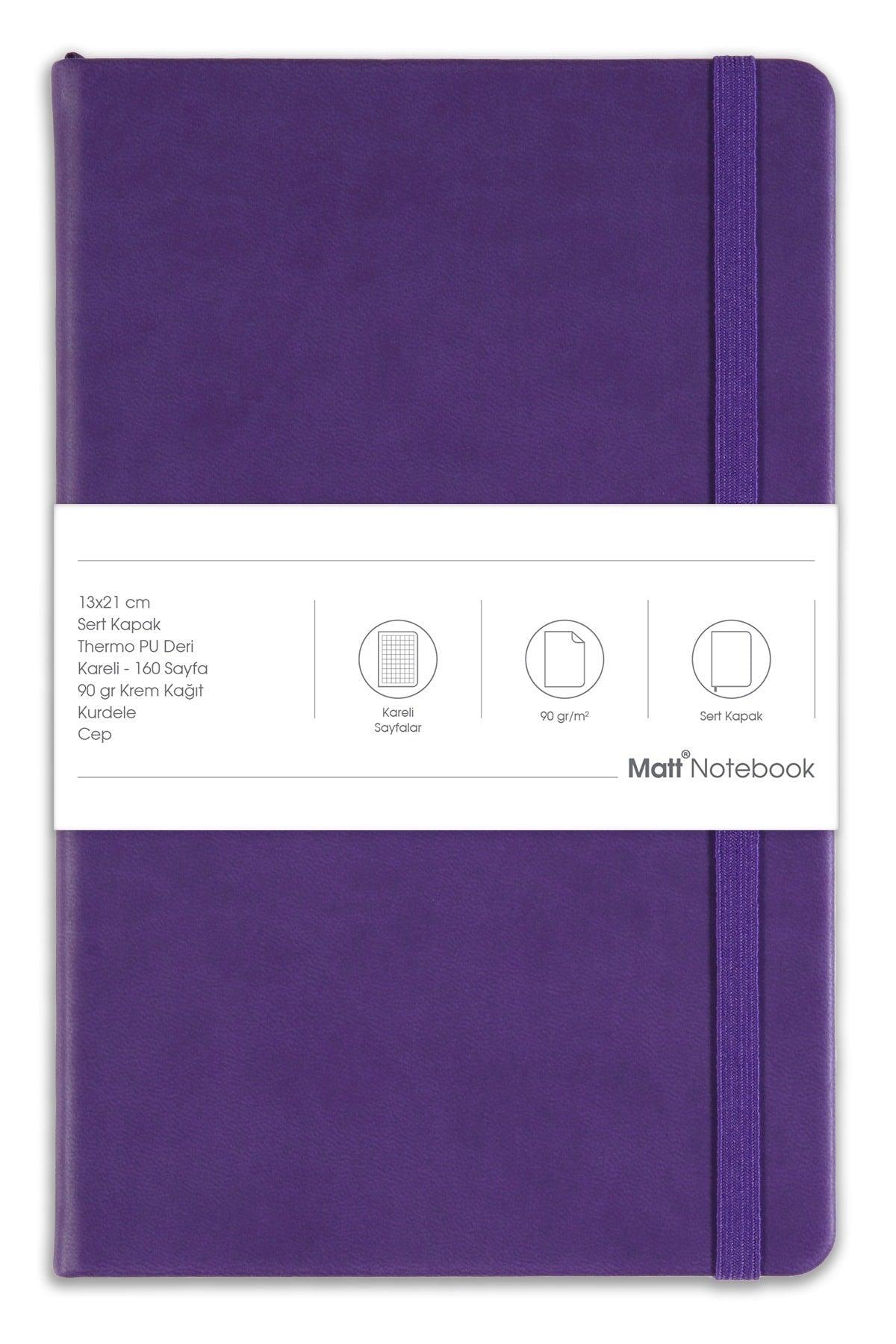 13x21 Elastic Notebook Square Purple