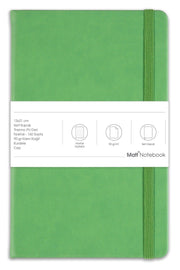 13x21 Rubber Notebook Dotted Green