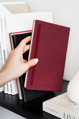 13x21 Elastic Notebook Dot Claret Red