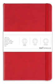 13x21 Rubber Notebook Dotted Red