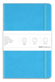 13x21 Elastic Notebook Dotted Turquoise