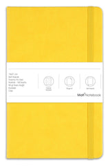 13x21 Rubber Notebook Dotted Yellow