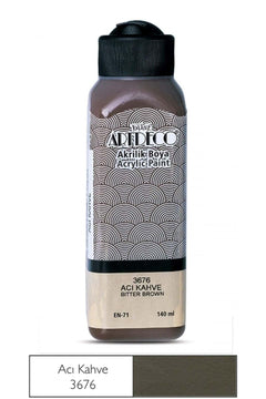 Acrylic paint set in bitter brown, 140ml bottle