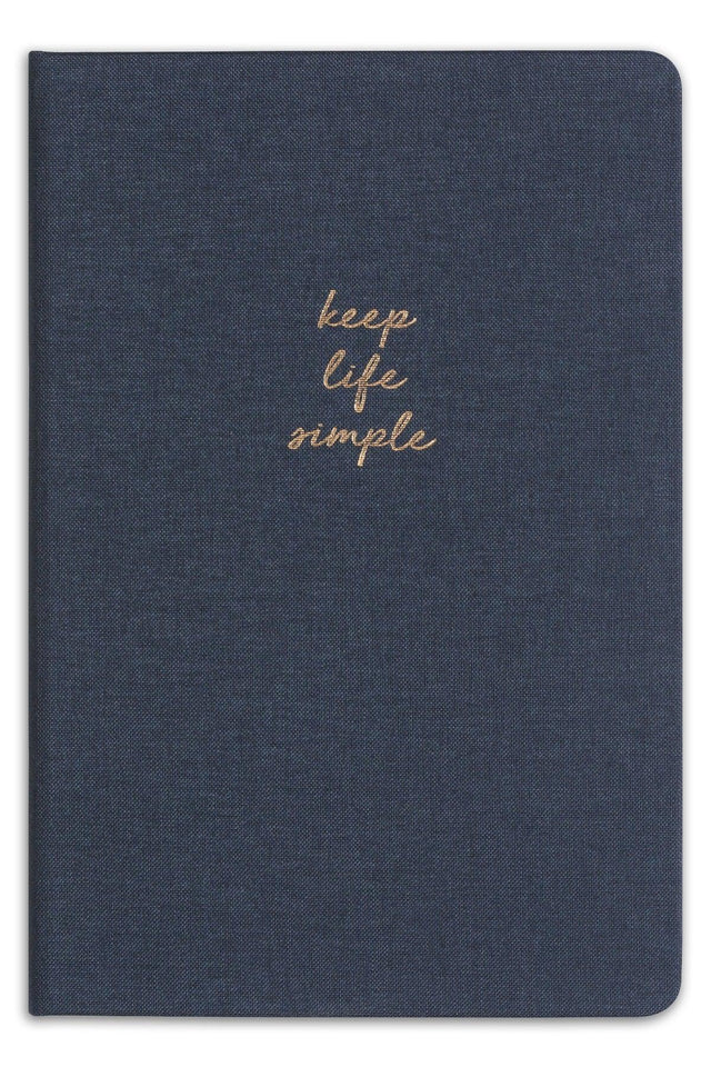 14x20 Hard Cover Notebook Dotted Navy Blue