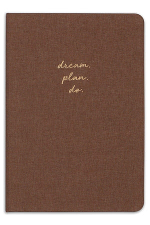 14x20 Hard Cover Notebook Dotted Brown