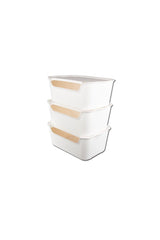 15 L Qatli Organizer Box White Set of 3 - Swordslife