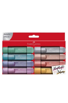 Metallic highlighter set of 8 for vibrant and stylish markings