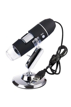 USB digital microscope with HD CMOS sensor and LED lighting