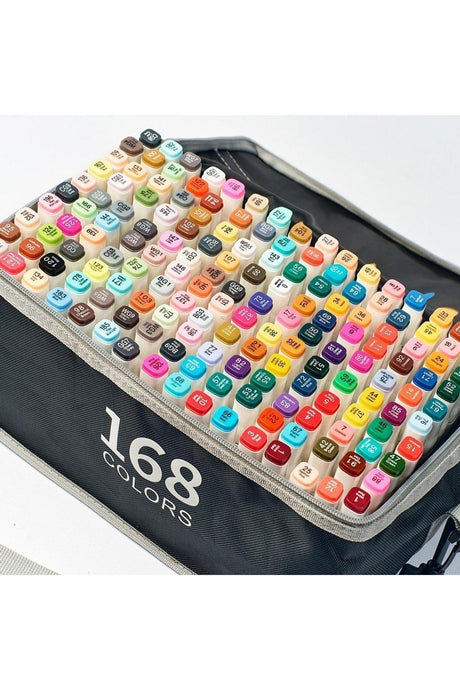 168 Colors Art Marker Double Sided Set +white