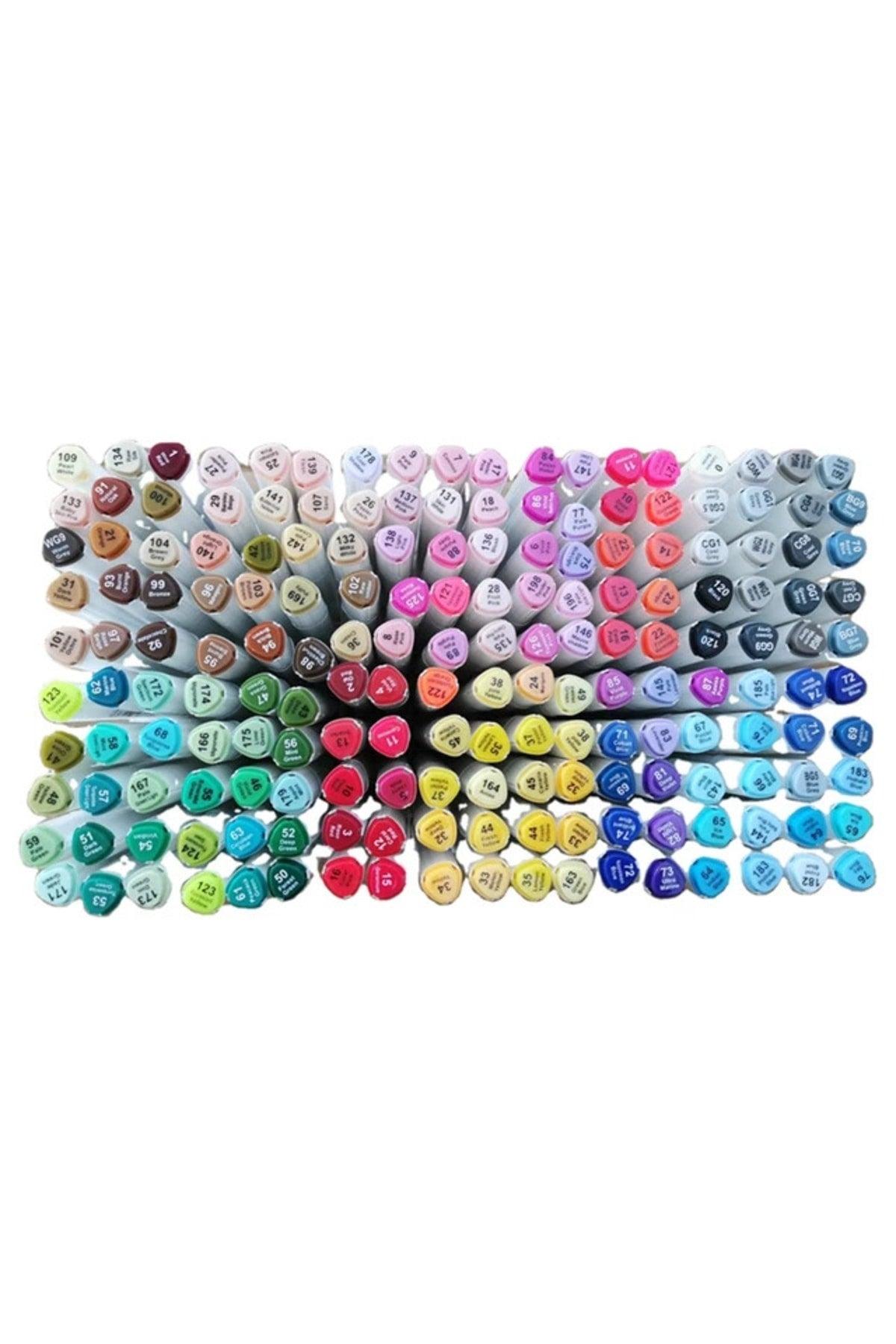 168 Colors Art Marker Double Sided Set +white