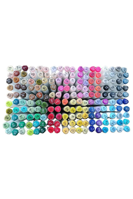 168 Colors Art Marker Double Sided Set +white