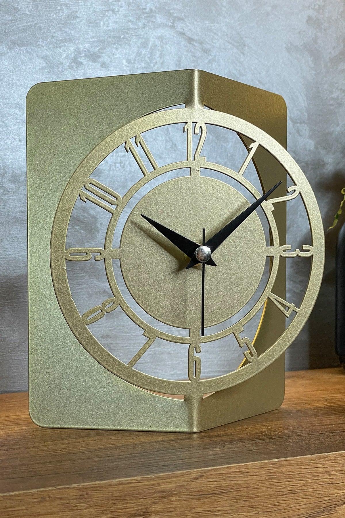 19x15 Cm Metal Decorative Table Top Clock - Swordslife