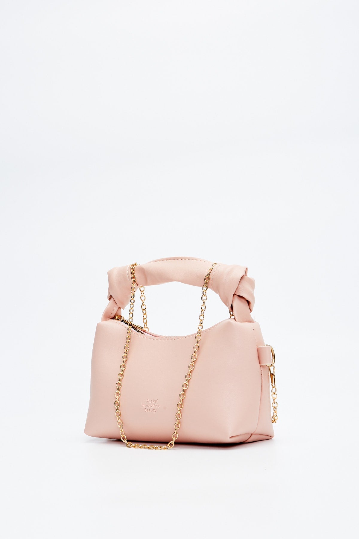 Powder Shk24 Soft Leather Knot Detailed Chain Strap Hand and Shoulder Bag L:14 E:22 W:8 cm