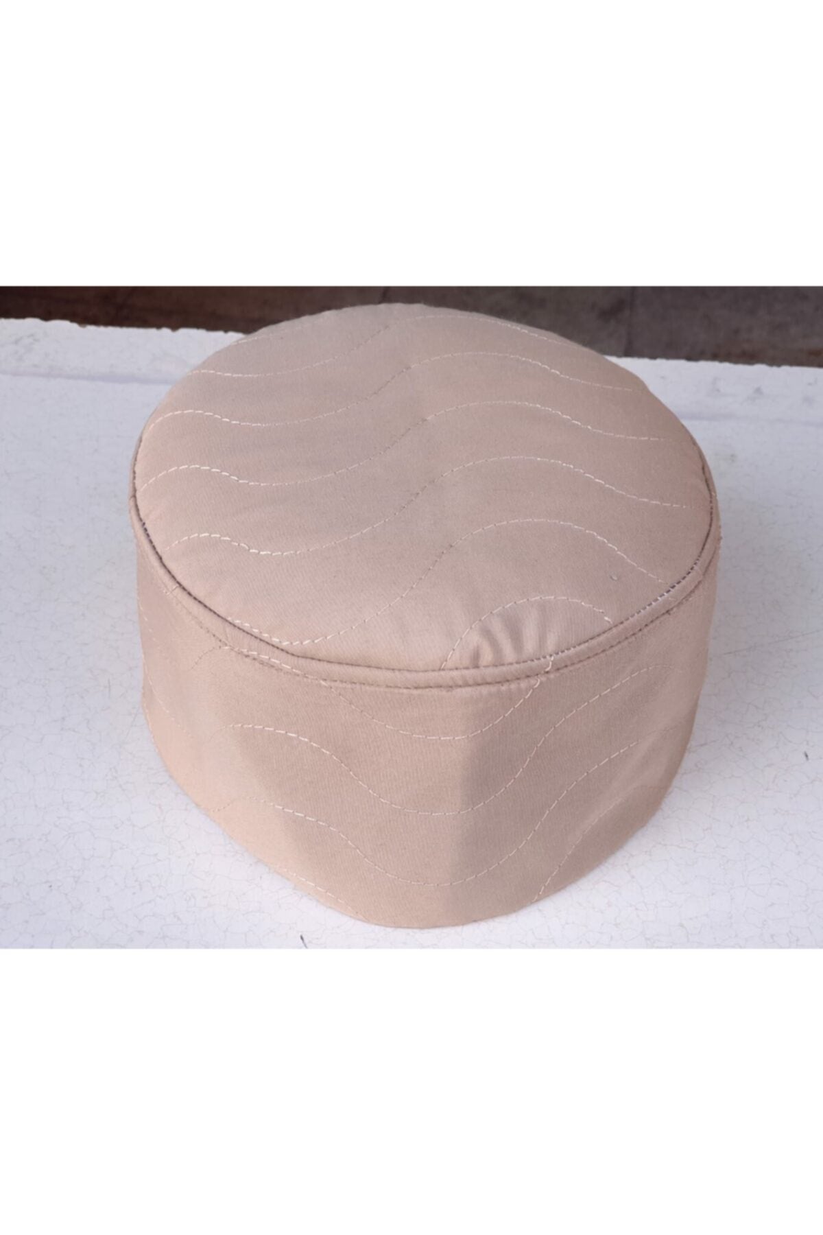 Men's Beige Molded Skull Cap