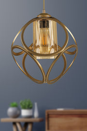 Aydın Single Chandelier Antiqued Bal Acrylic