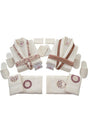 Bathrobe Set 100% Cotton Cream-burgundy (16 PIECES)code-512 - Swordslife