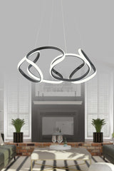 Honos Black Modern Pendant Lamp LED Chandelier Living Room Kitchen Room LED Chandelier