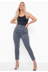 Sinemstyle Plus Size Lycra (( Gray Gathering )) Jeans - Swordslife