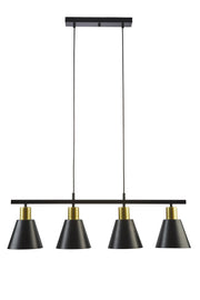 Trend Modern Design Black Color Antique Lampshade Cafe - Dining Table Top - Living Room - Kitchen 4-Piece Chandelier