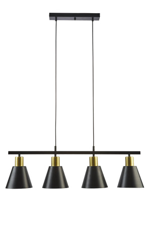 Trend Modern Design Black Color Antique Lampshade Cafe - Dining Table Top - Living Room - Kitchen 4-Piece Chandelier