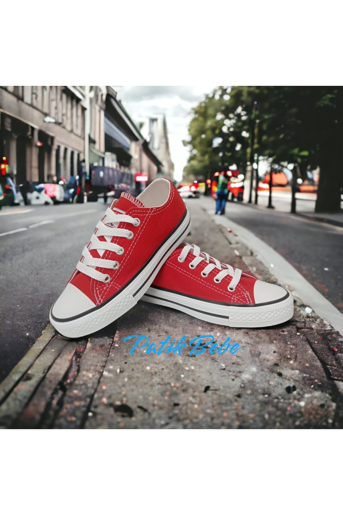 Red Short Linen Shoes