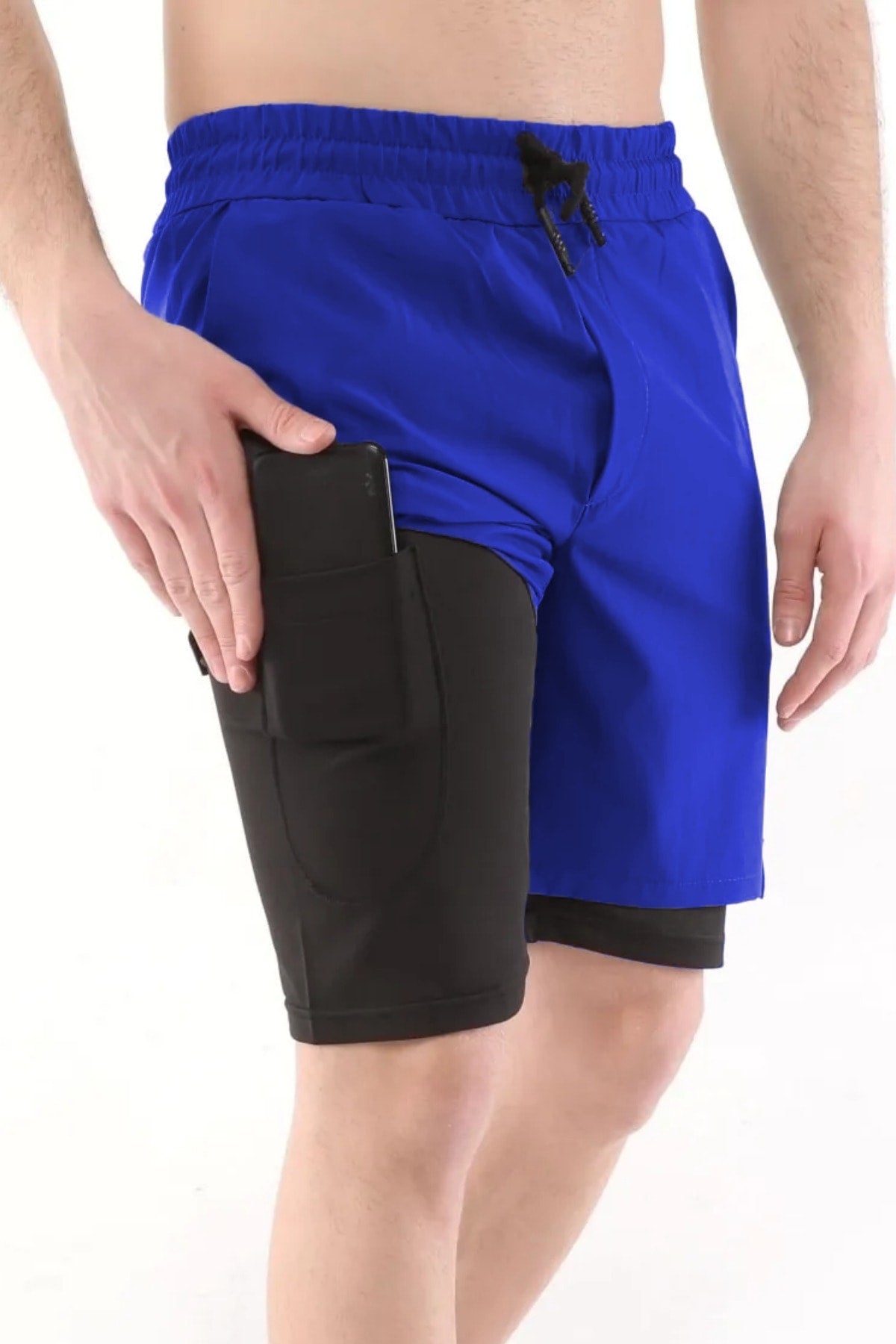 Ghassy Co. Herren-Laufshorts, schnelltrocknend, Mikrofaser, für Training auf Rasen, Fitness, kurze Strumpfhose, Outdoor-Shorts