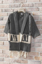 Boy Black Hooded Peshtemal Bathrobe - Swordslife
