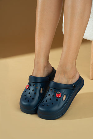 Women Navy Blue Eva Deniz Beach Cook Doctor Nurse Hospital Confort Comfortable Sandals Slippers