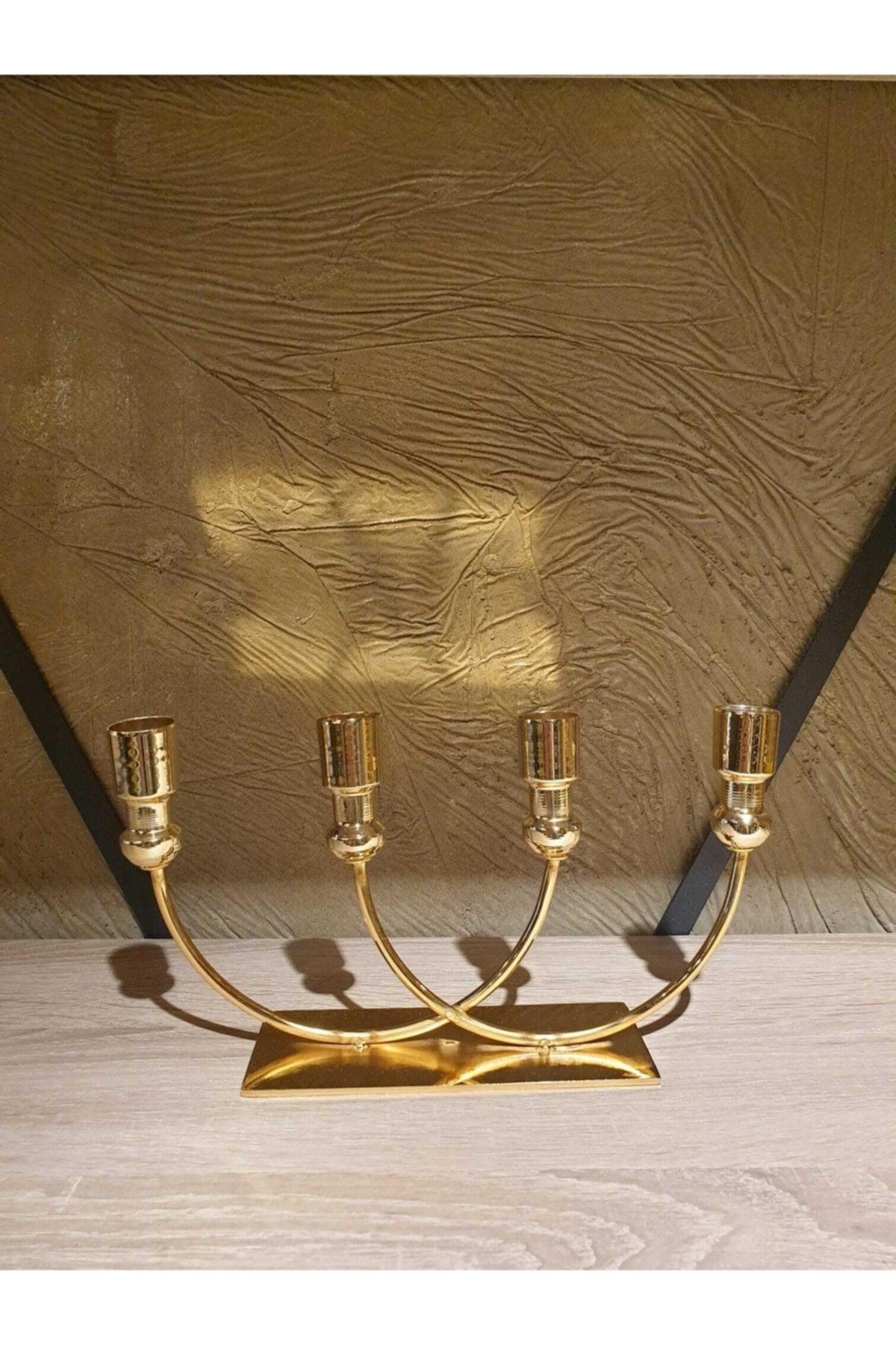 Ciara Gold Plated Candle Holder - Swordslife