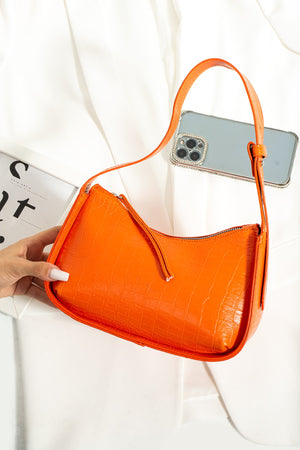 Women'S Crocodile Baguette Bag