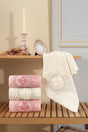 50/90 Daisy Dowry Lacy Cotton 4 Pieces Hand Face Towel - Swordslife