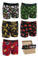 Men's Boxer Cotton Patterned Premium Set of 5