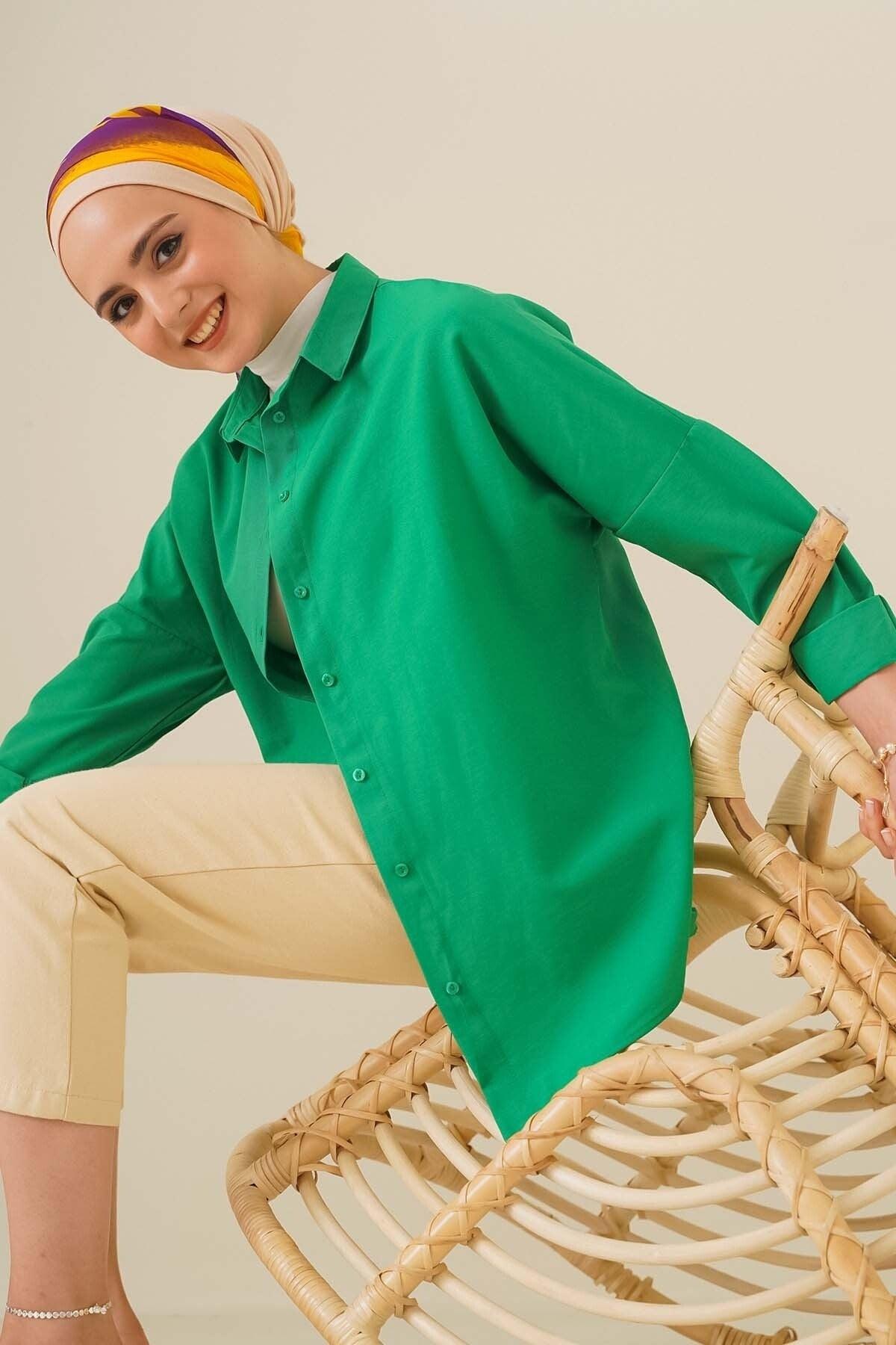 Oversize Basic Shirt Pastel Green - Swordslife
