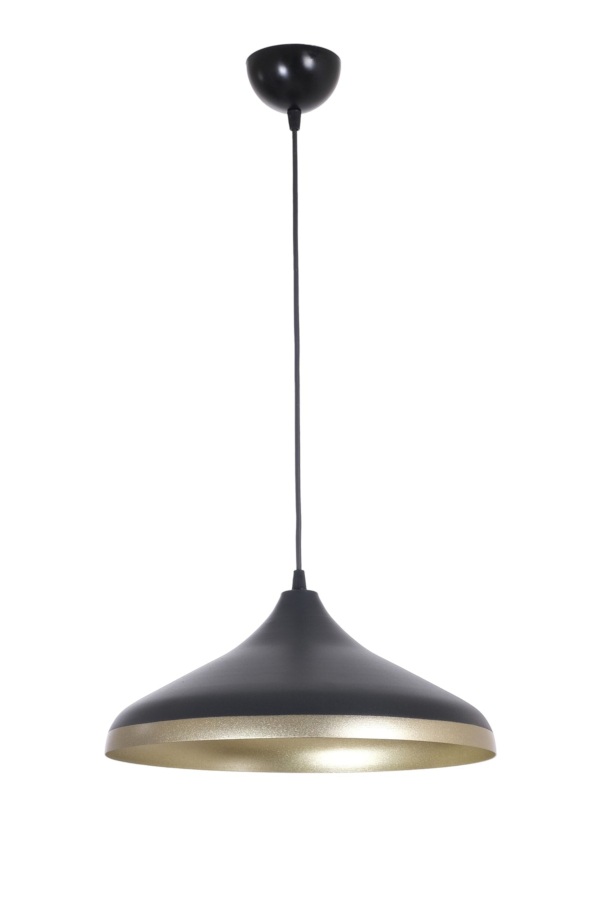 Nil Special Modern Design Striped Black Inside Gold Metal Cafe - Kitchen Single Chandelier