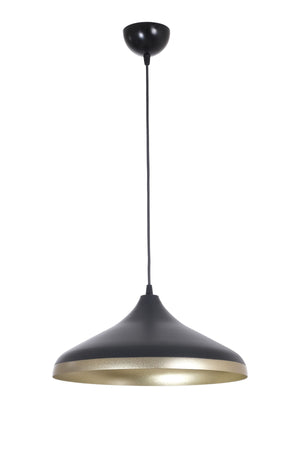 Nil Special Modern Design Striped Black Inside Gold Metal Cafe - Kitchen Single Chandelier