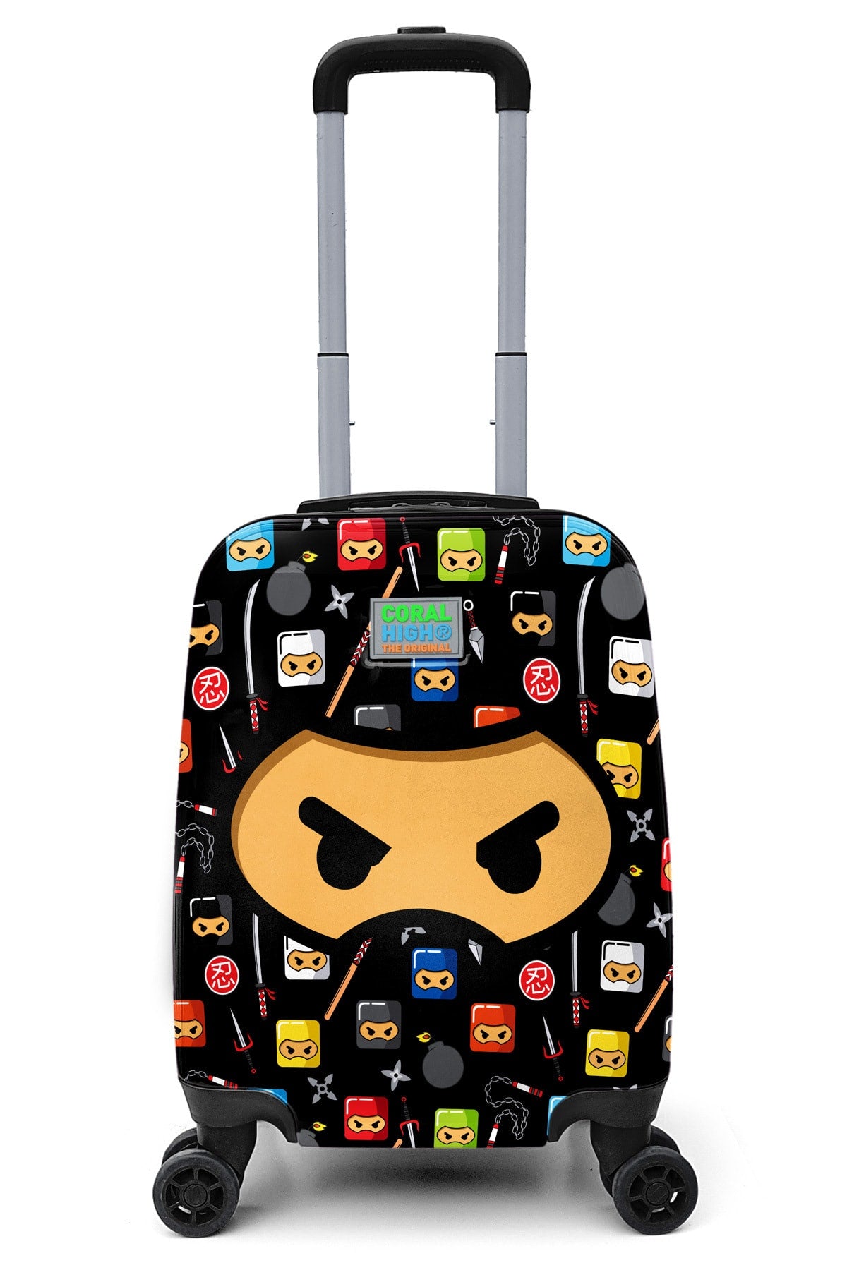 Kids Black Ninja Patterned Luggage 16747