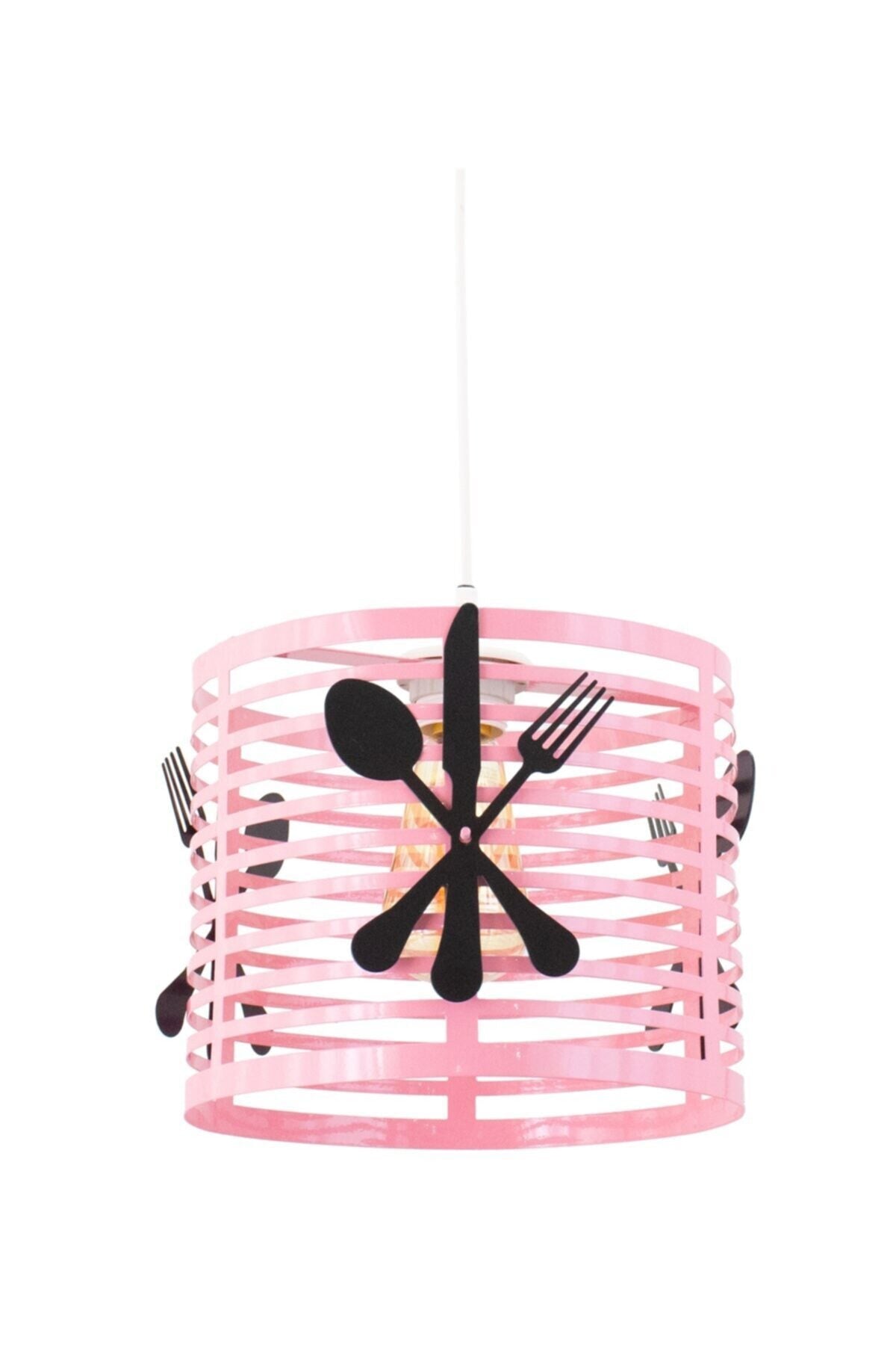 Pink Fork Spoon Knife Model Modern Pendant Lamp Chandelier