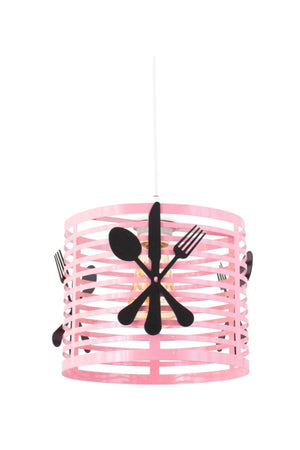 Pink Fork Spoon Knife Model Modern Pendant Lamp Chandelier