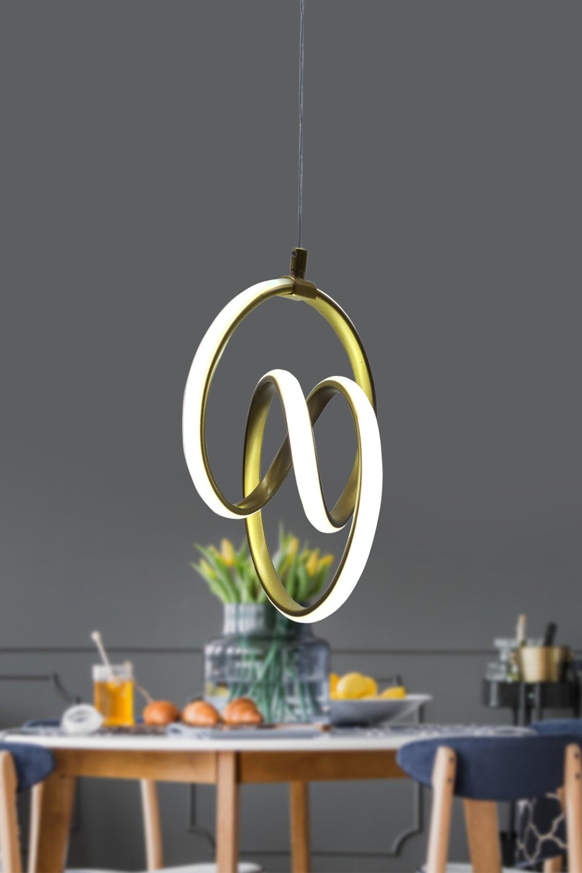 Modern Pendant Lamp Gold Case White Light LED Chandelier 1 Year Warranty LED Chandelier