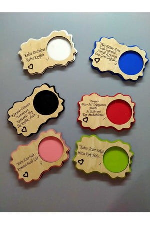 Pieces Wooden Laser Cut Cup Coasters Coffee Bottom