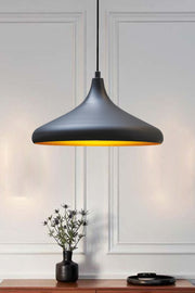 Champion Black Chandelier - Aluminum 35 Cm Diameter Cafe Rustic Pendant Lamp Kitchen Living Room Lamp Models