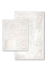 Datça Patchwork Natural Cotton 2 Piece Bathroom Rug Set 60x100 50x60 Cm White - Swordslife