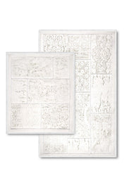 Datça Patchwork Natural Cotton 2 Piece Bathroom Rug Set 60x100 50x60 Cm White - Swordslife