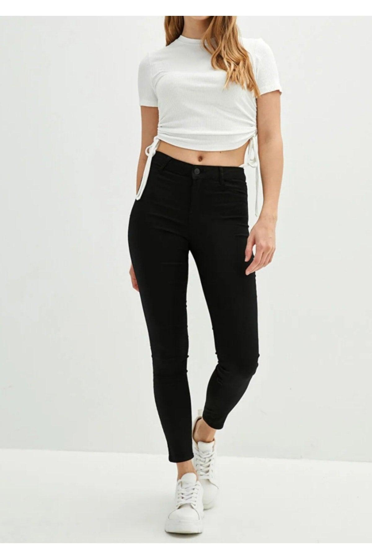 High Waist Black Skinny Jeans Pants - Swordslife