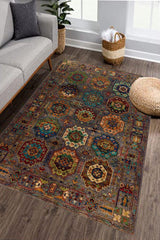 Traditional Pattern Washing Machine Washable Ethnic Rug Yellow - Swordslife