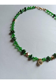 Pearl Green Necklace with White Shimmer Tip - Swordslife